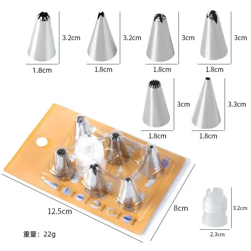 Stainless Steel Piping Nozzles Set Cake Decorating Tips Cream Icing Frosting Baking Tools For Cupcakes Cookies Kitchen Accessory
